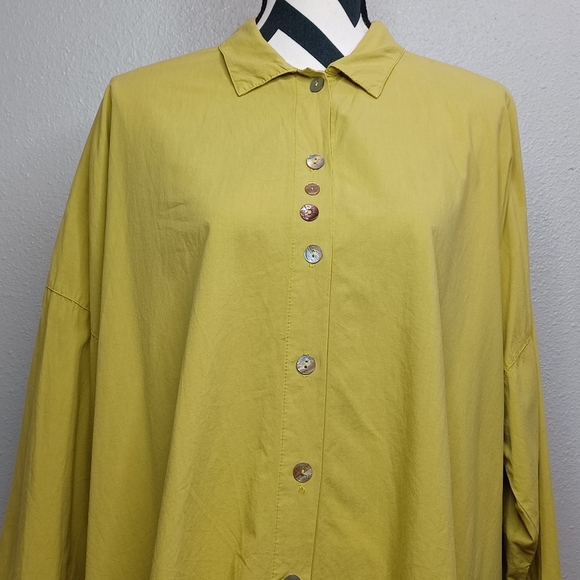 Eleven Stitch Design Art to Wear Atrsy Lagenlook Button Down Front Swing Tunic - Picture 4 of 16